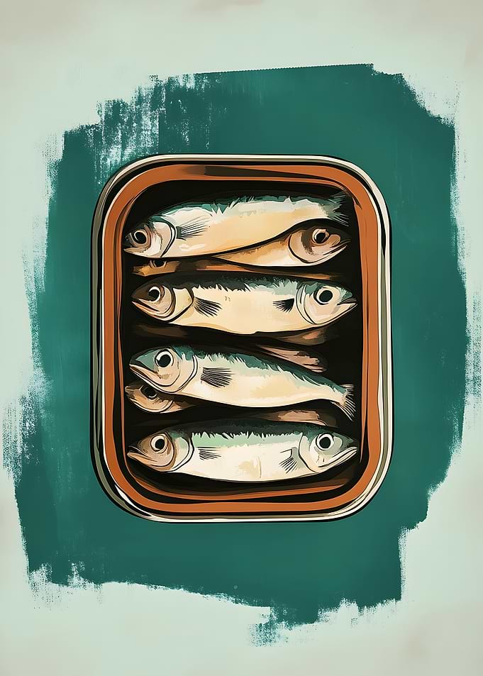 Sardines in a Can Illustration