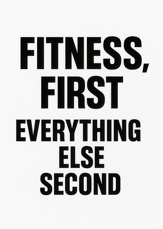 Fitness First Motivational Text Art