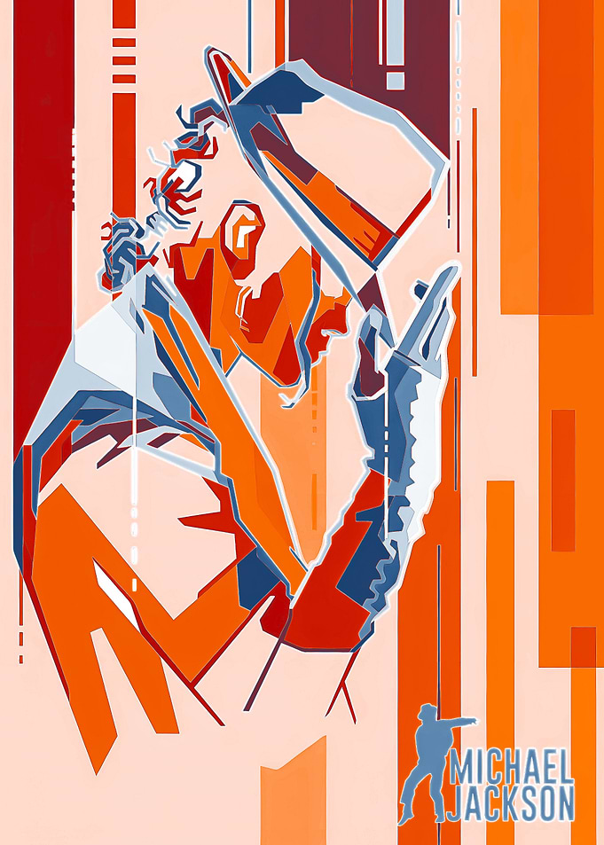 Michael Jackson Abstract Portrait