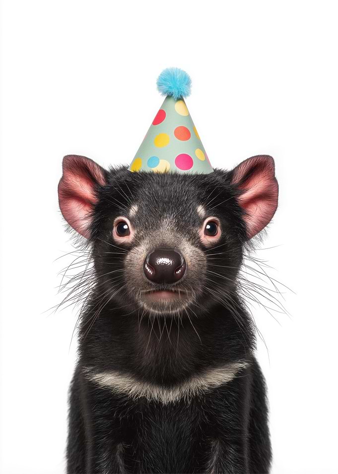 Tasmanian Devil with Party Hat