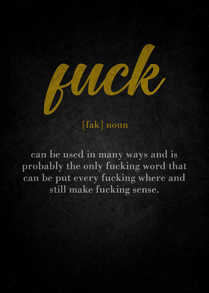 Fuck Definition Art Print