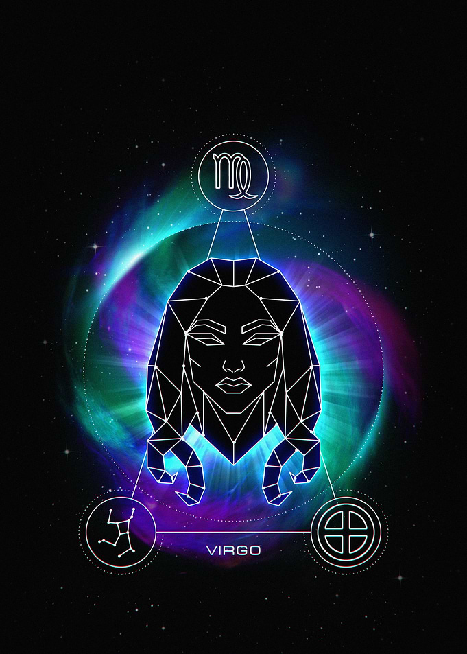 Virgo Zodiac Sign Digital Art