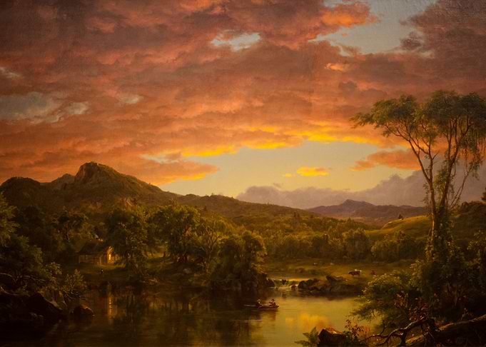 Sunset Landscape Painting