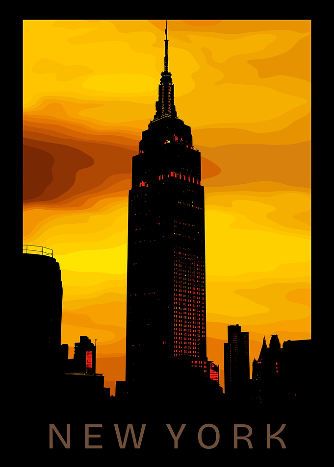 New York City Skyline Silhouette