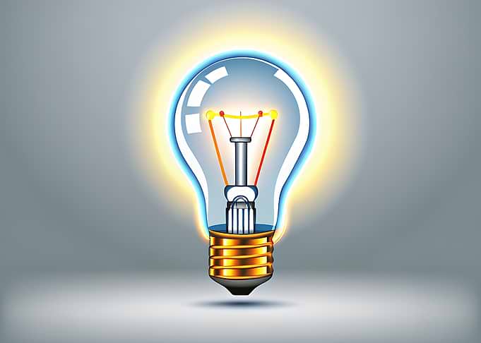 Glowing Light Bulb Illustration