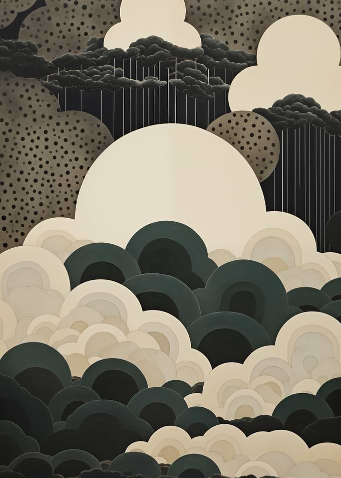 Abstract Cloudscape Rain
