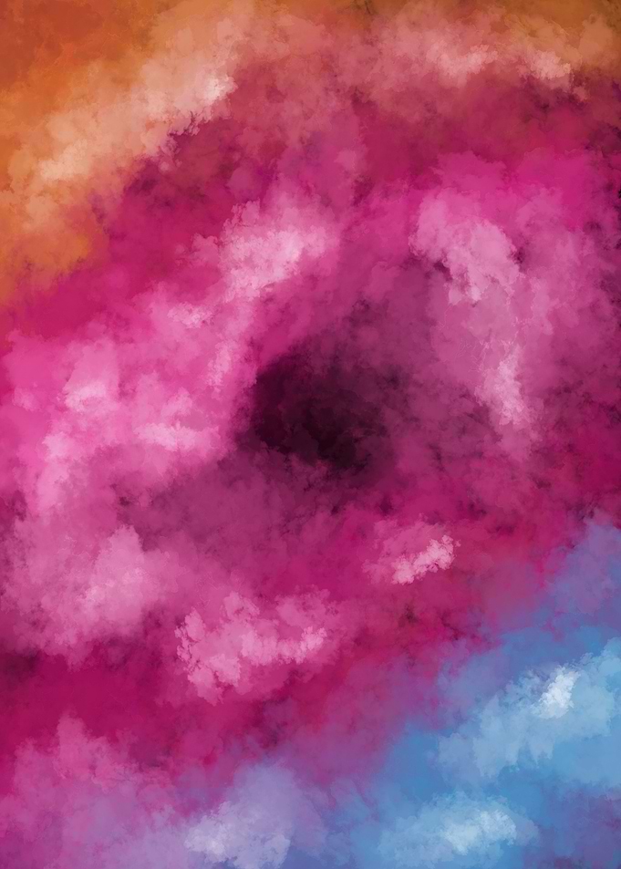 Abstract Pink and Blue Cloudscape