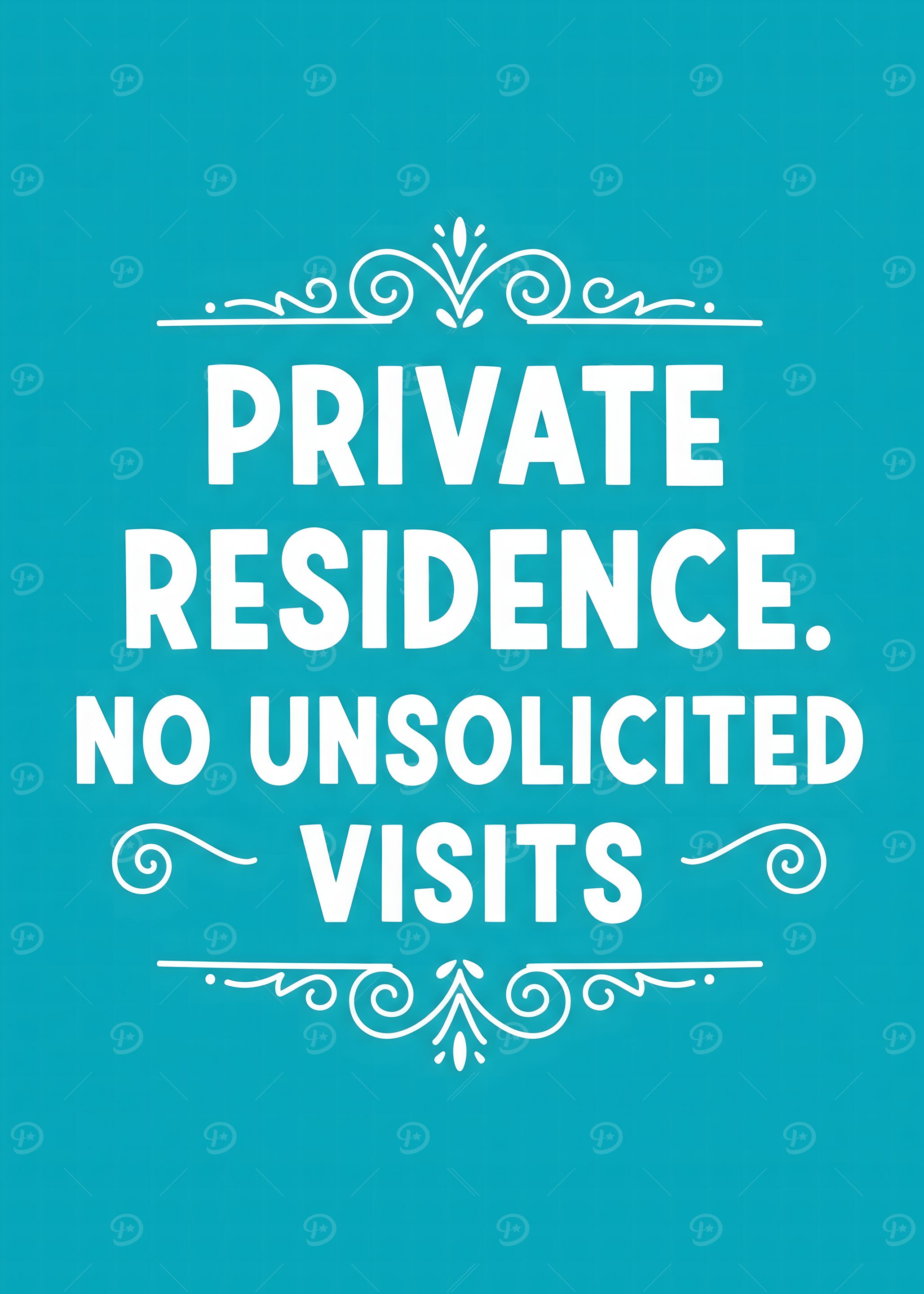 Private Residence No Unsolicited Visits Sign