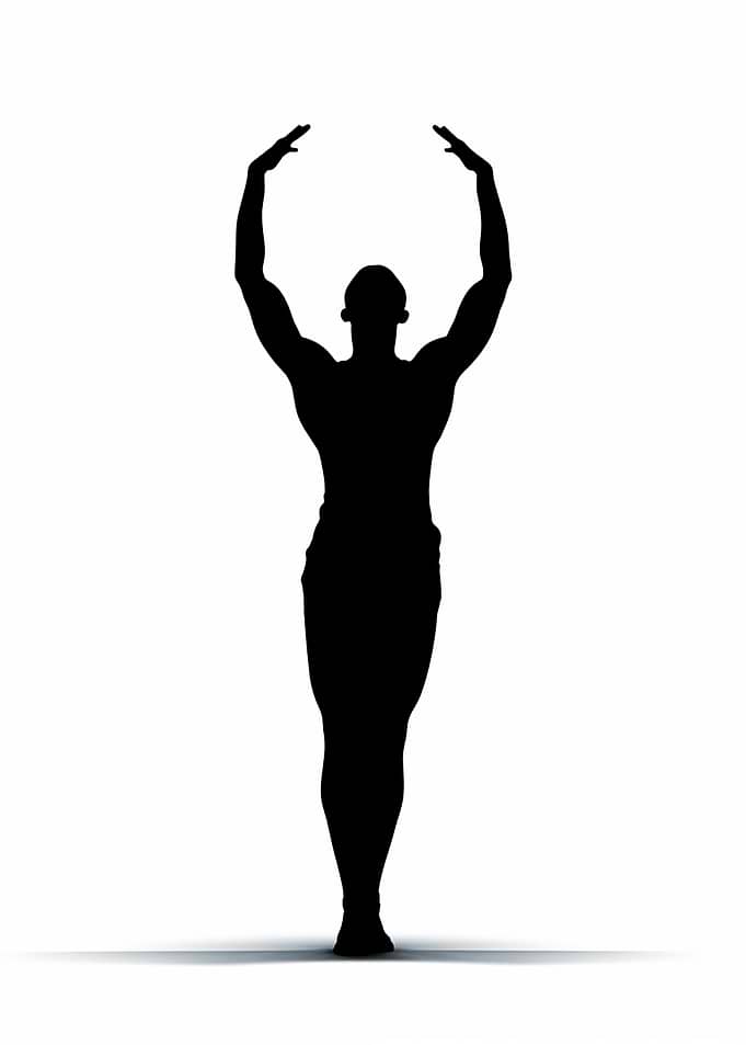 Silhouette of Muscular Man