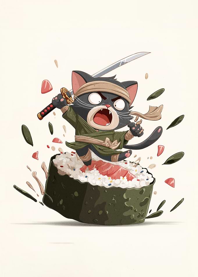 Sushi Cat Ninja Warrior