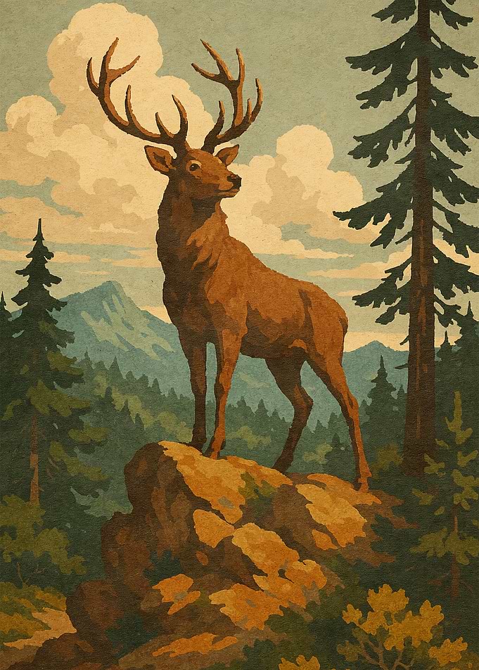 Majestic Stag in the Wild