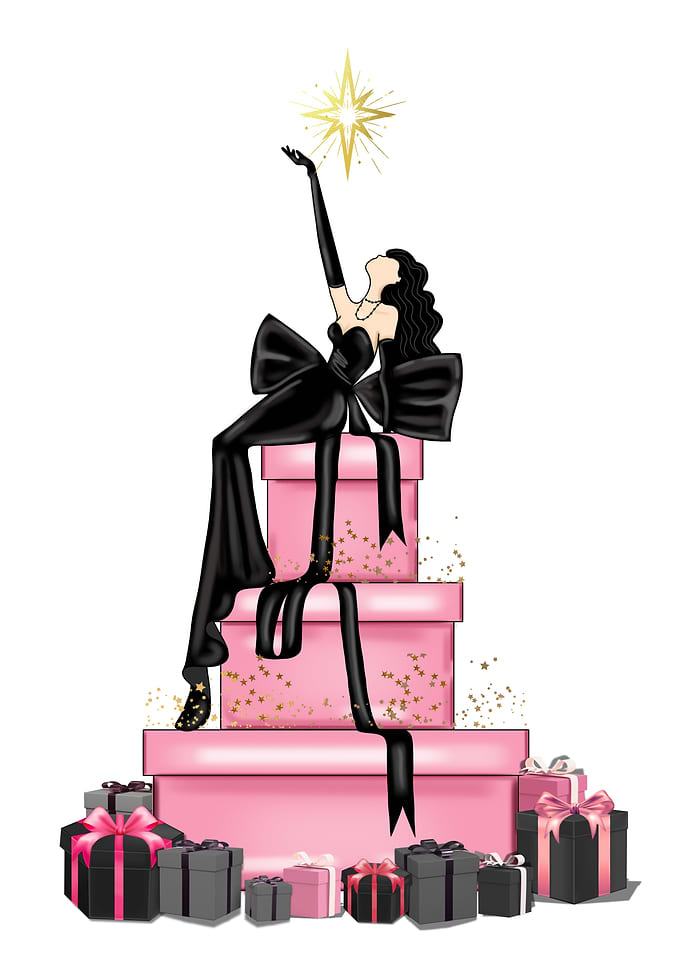 fashion women with gifts