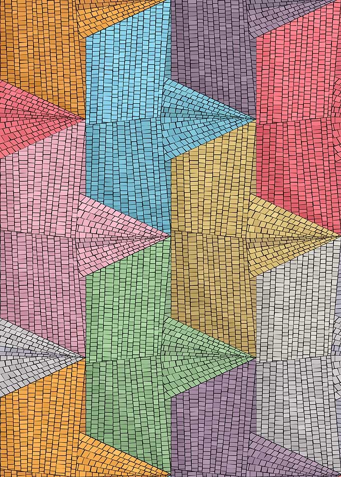 Colorful Mosaic Geometric Pattern