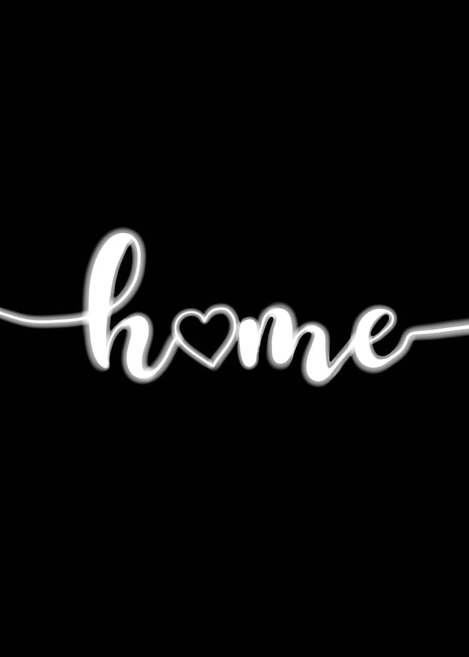 Glow HOME Heart - Script Outline art