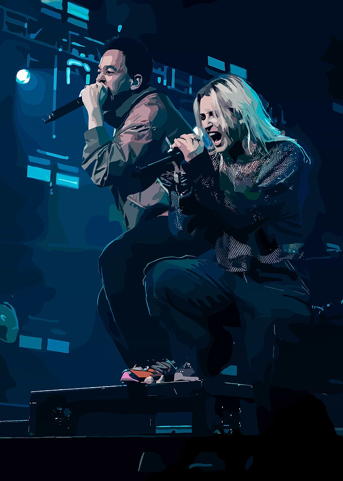 Two Singers on Stage linkin park