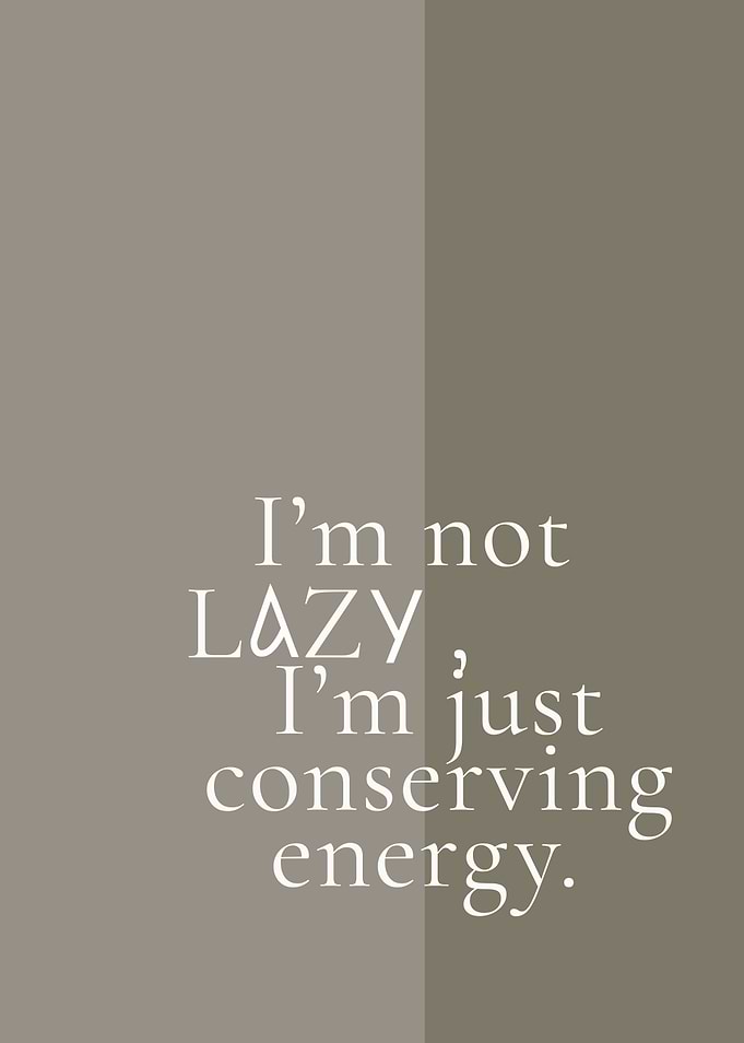 Conserving Energy Text Art