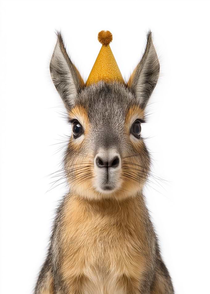 Patagonian Mara with Party Hat