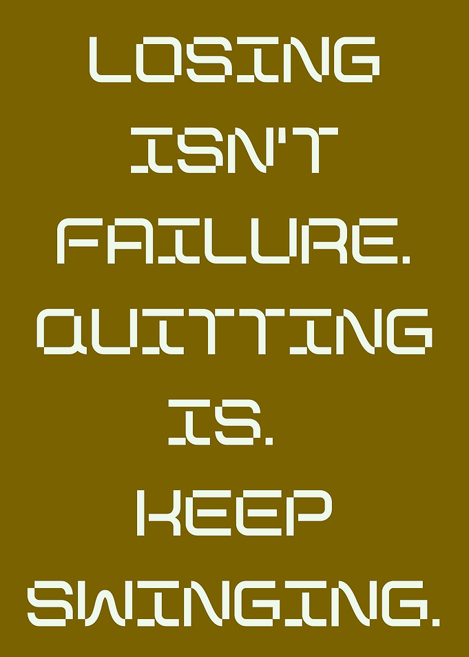 Motivational Quote: Keep Swinging