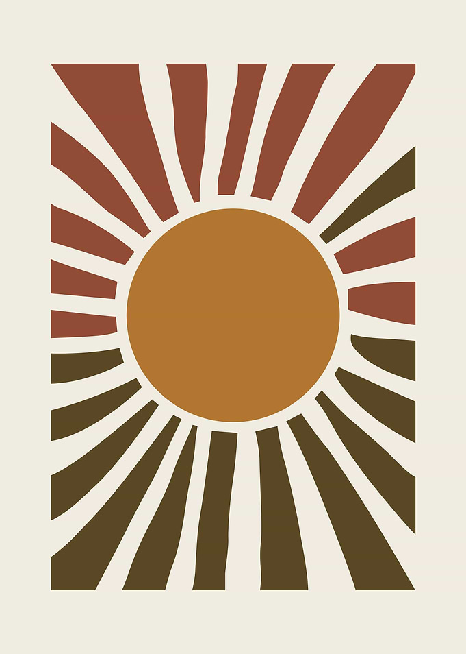 Abstract Sun Art Print