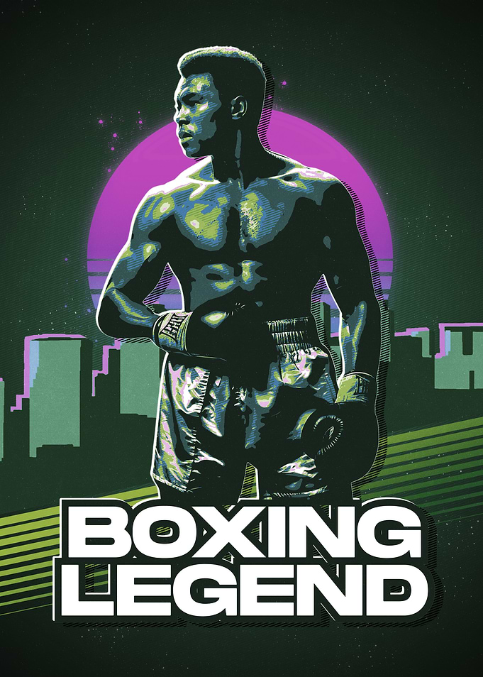 Boxing Legend Retro Art