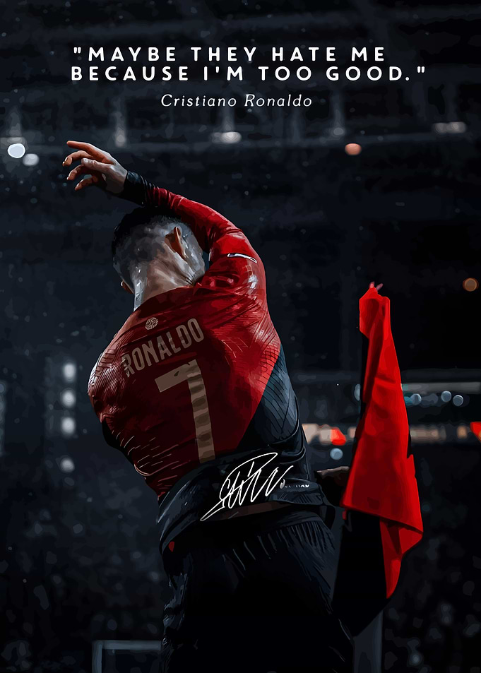 Cristiano Ronaldo Quote Portrait