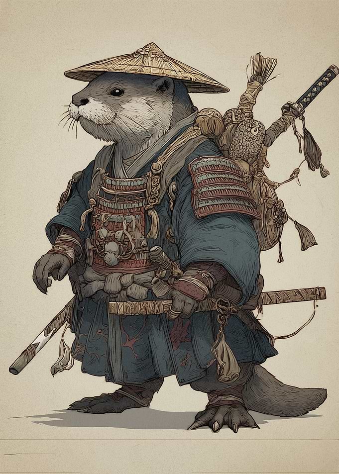 Otter Samurai Warrior