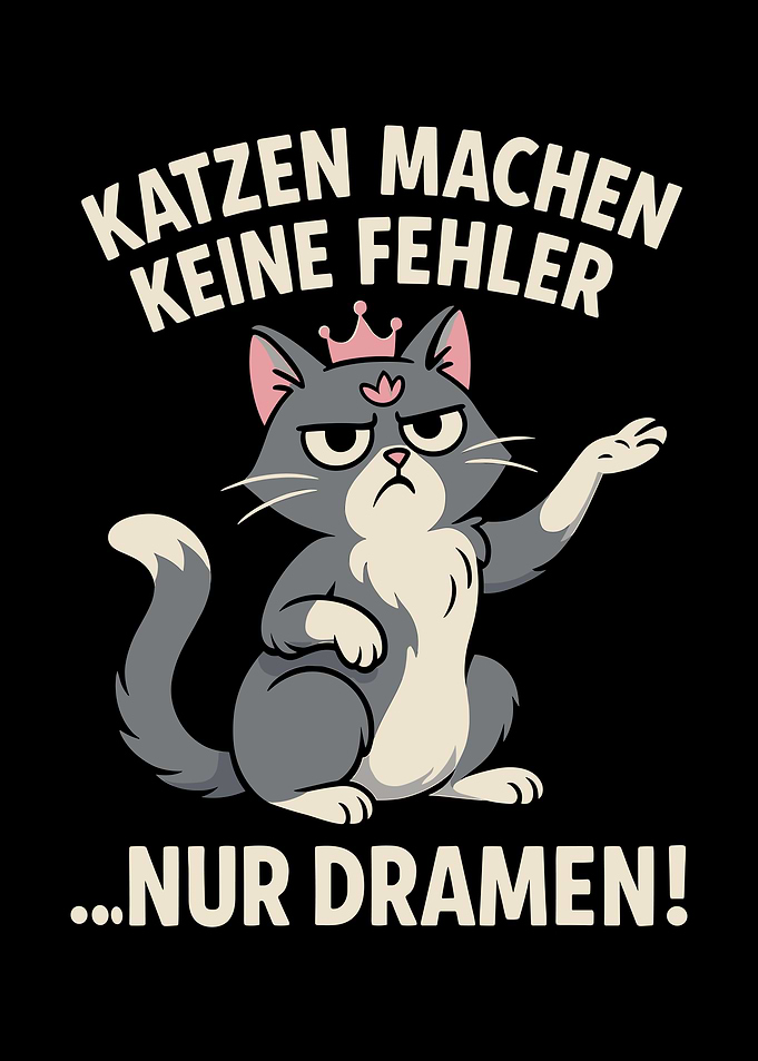 Cat Drama Queen Cartoon