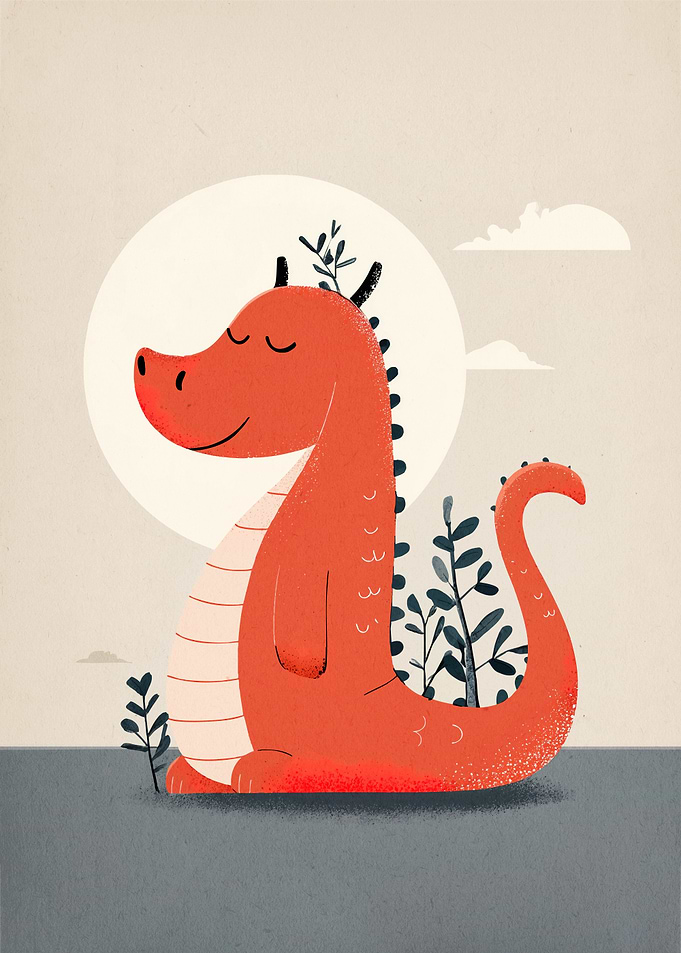Cute Orange Dragon
