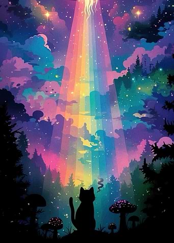 Rainbow Beam Cat Forest