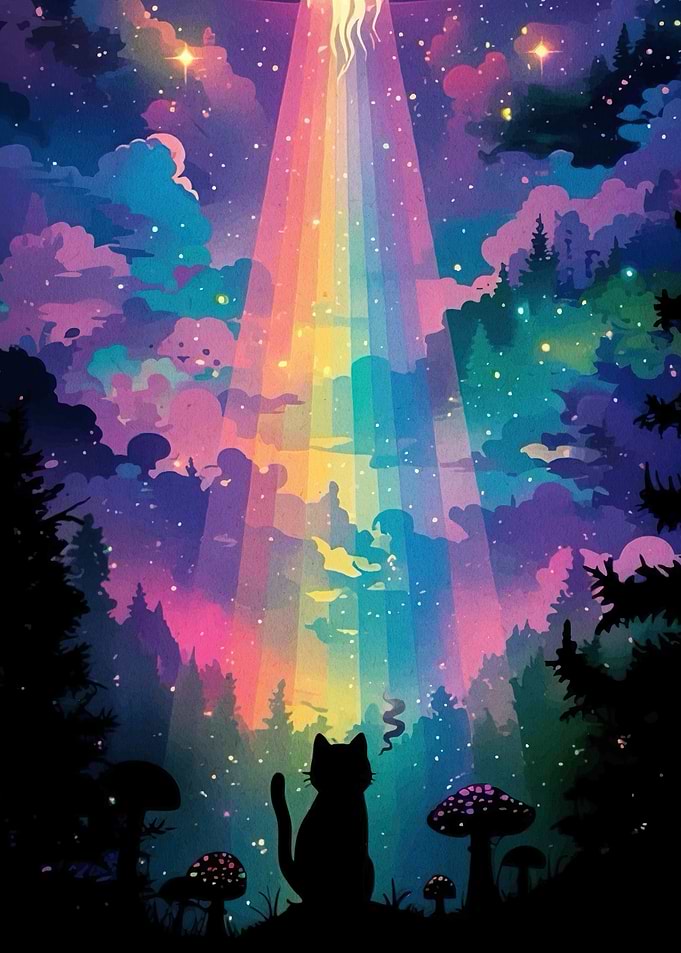 Rainbow Beam Cat Forest
