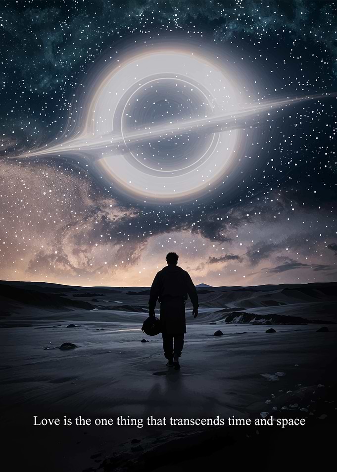 Astronaut and Black Hole Landscape