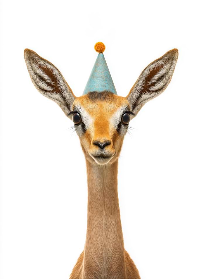Gerenuk with Party Hat