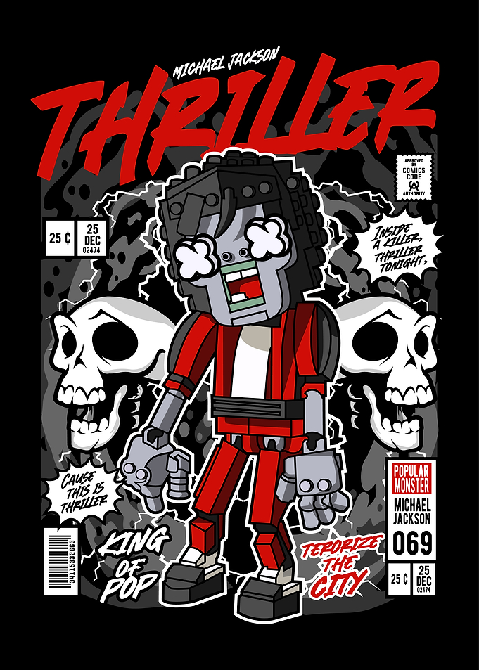 Michael Jackson Thriller Comic Cover Art