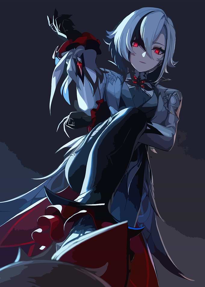 Anime Girl with Red Eyes
