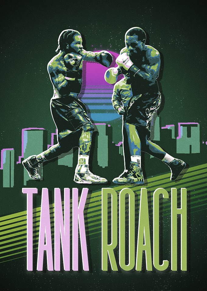 Tank Roach Boxing Retro Art