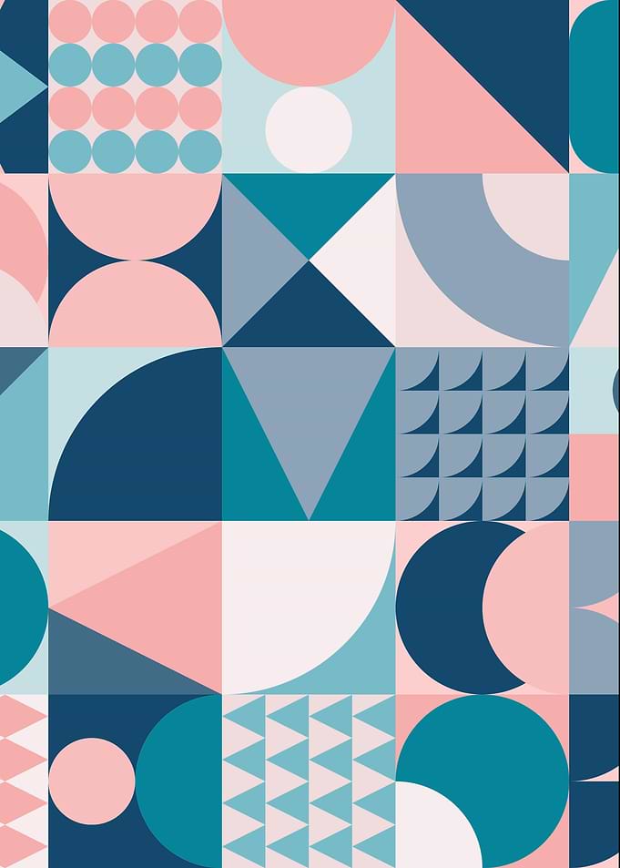 Geometric Shapes Pattern in Pastel Colors