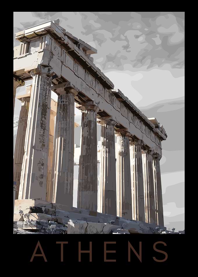 Athens Parthenon Illustration