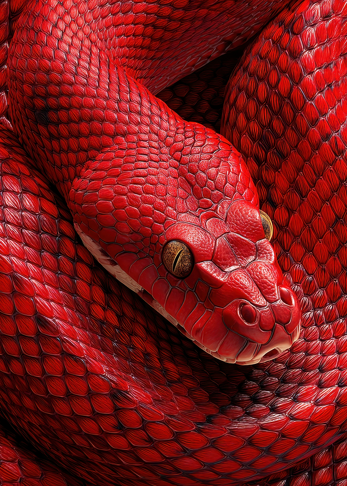 Red Snake Close-Up