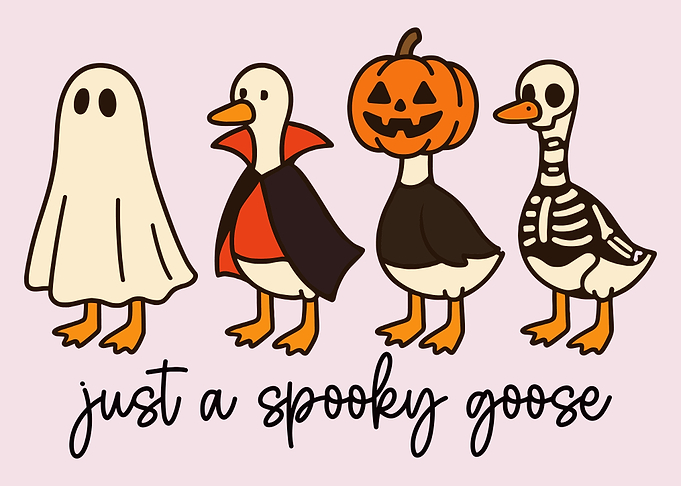 Spooky Goose Halloween Cartoon