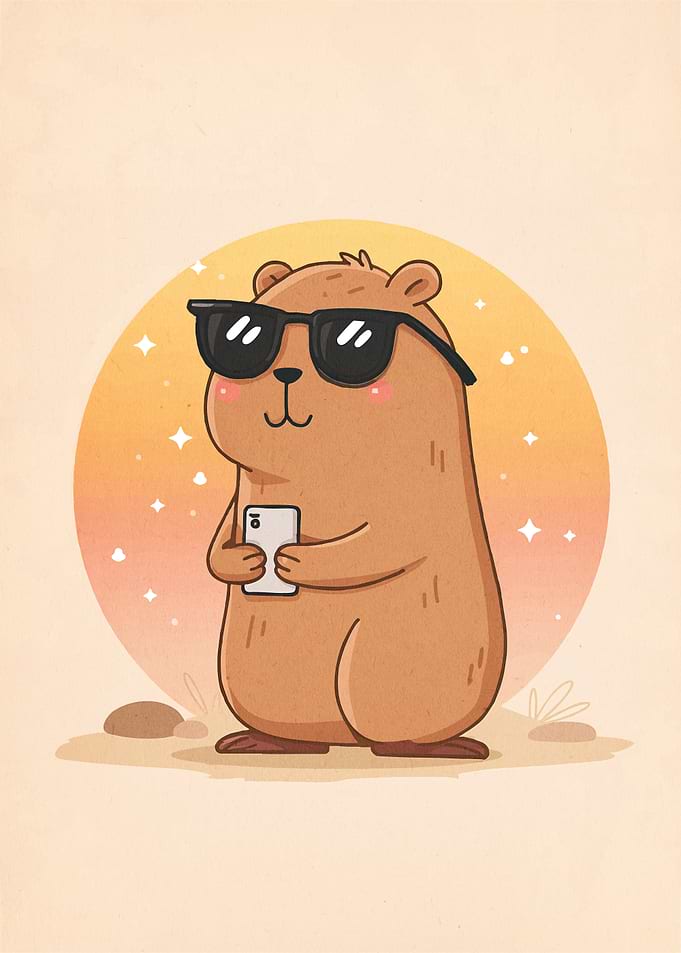 Bear Phone Cartoon