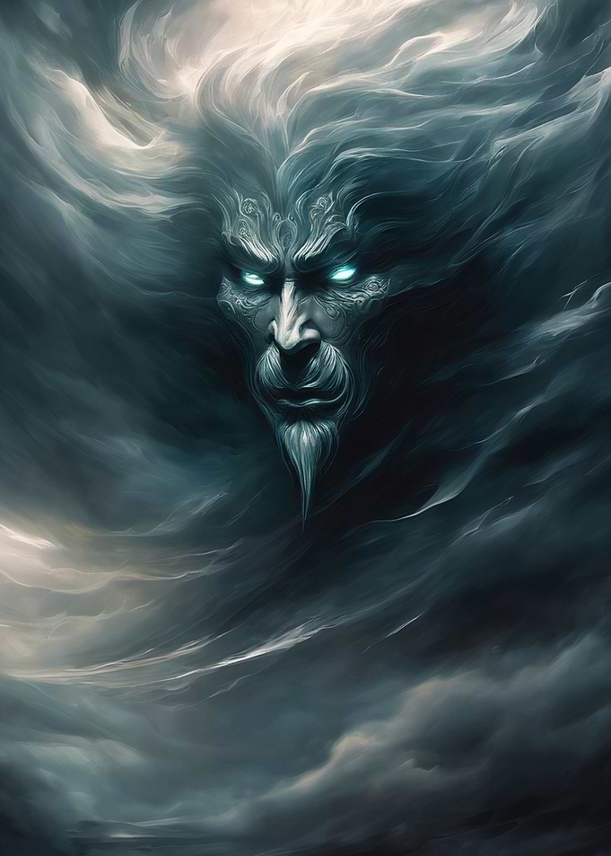 Storm God Face in Clouds Stormlight