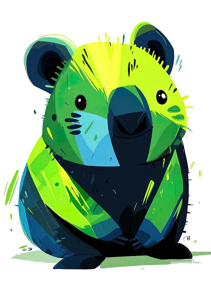 Abstract Koala Illustration