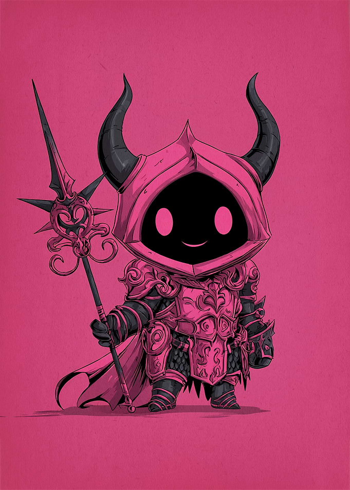 Cute Horned Knight Spear