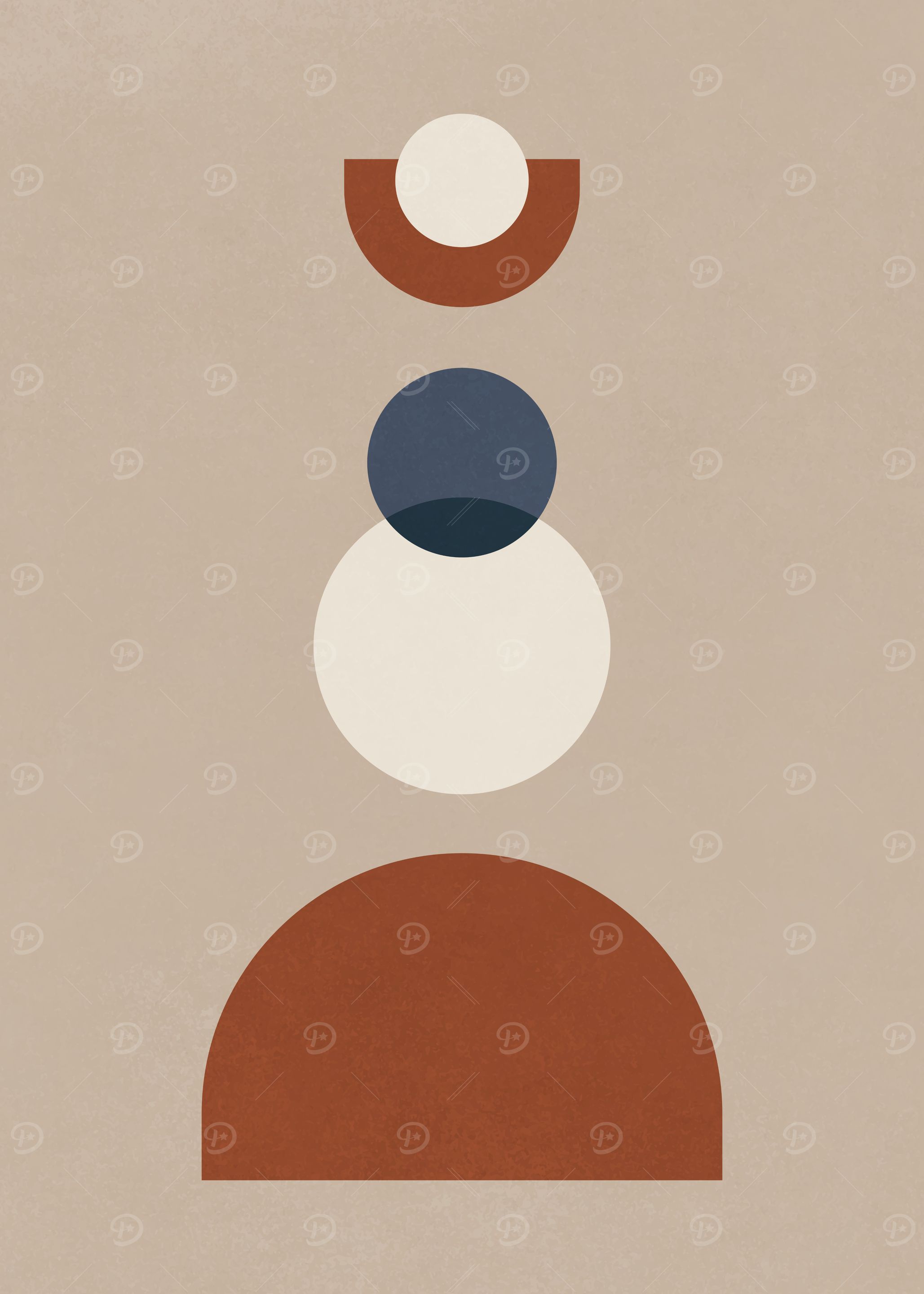 Abstract Geometric Shapes Art Print