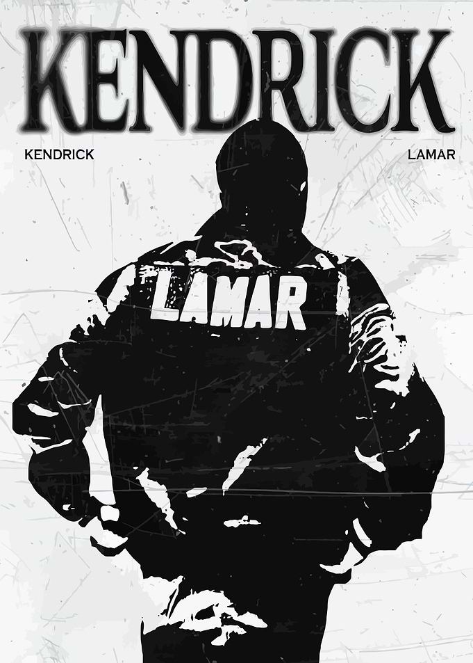 Kendrick Lamar Black and White Poster