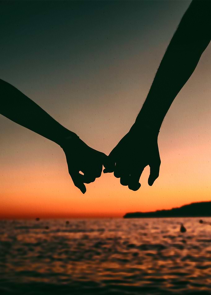 Pinky Promise at Sunset