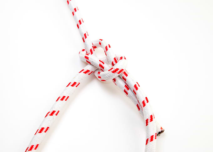 Rope Knot on White Background