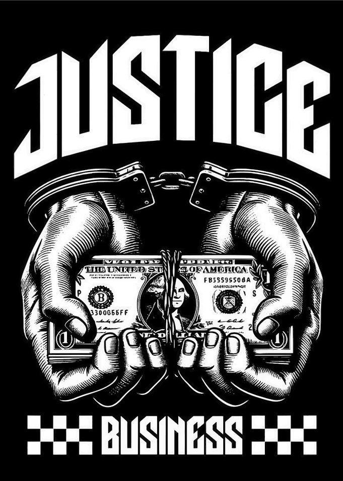 Justice Business Black and White Art