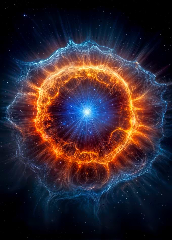 Abstract Nebula Energy Waves in Space