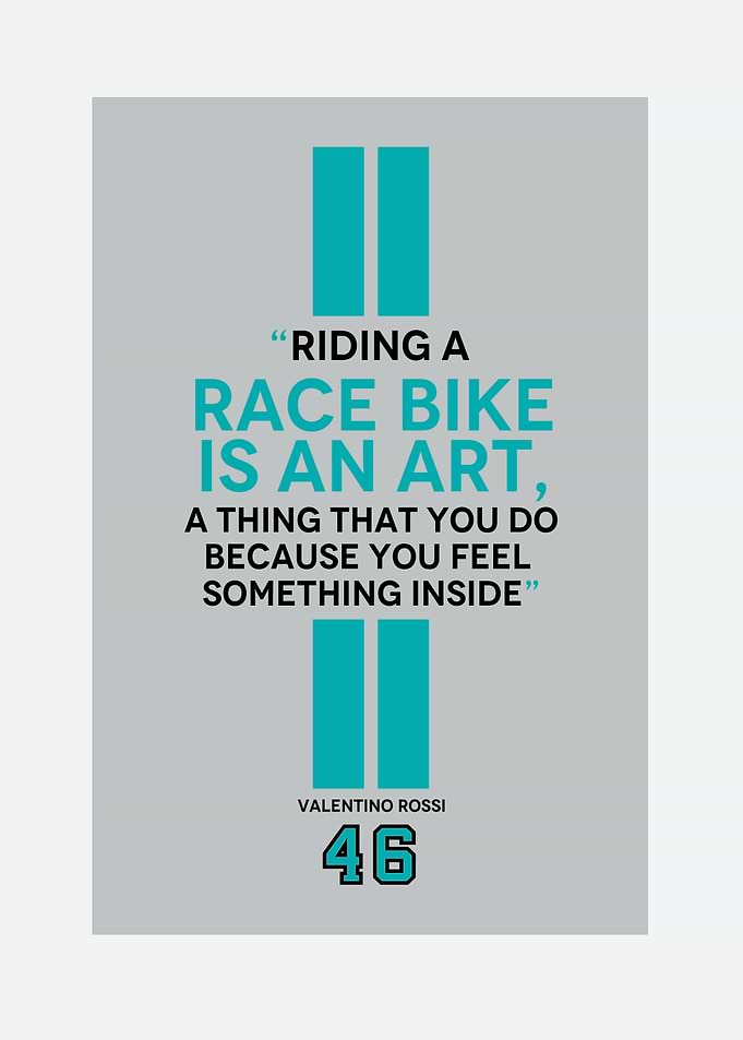 Valentino Rossi Quote Minimalist Art